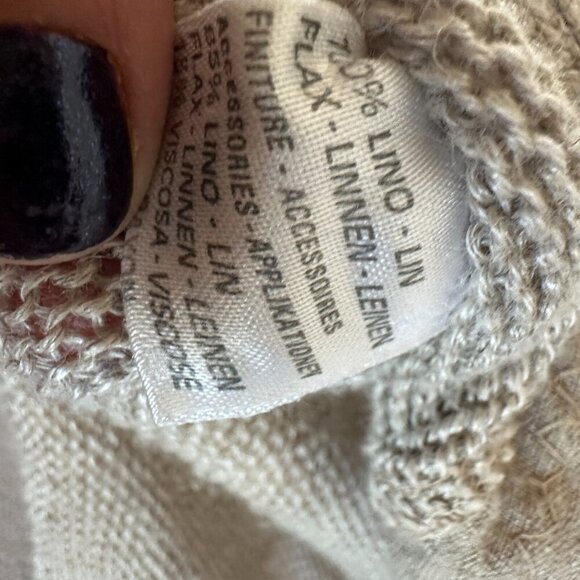 Made in Italy Linen Cardigan Womens Art to Wear Lagenlook Boho Coastal - Picture 14 of 16